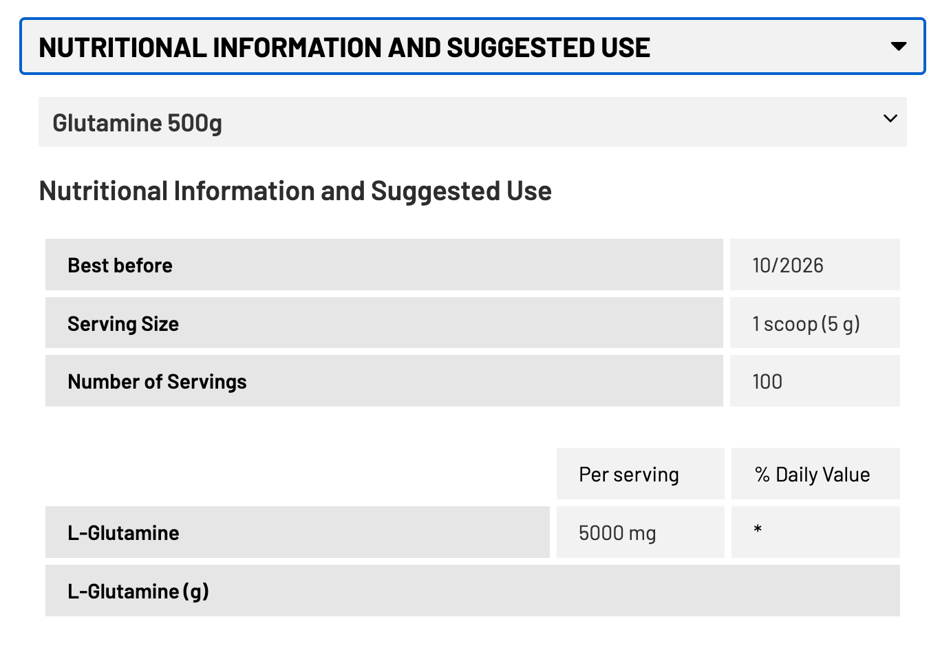 GLUTAMINE OSTROVIT