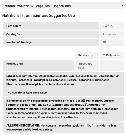 PROBIOTIC ZUMUB